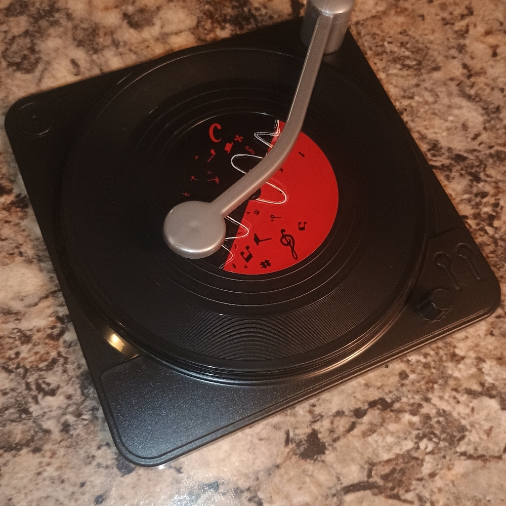 Record player coasters. So cute. You can put a different record on the top. New - Picture 5 of 5